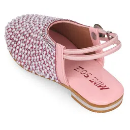 Mine Sole Pearl Detailed Half Cut Sandals - Pink image 4