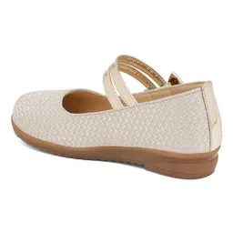 Tiny Bugs Shimmered Velcro Closure Ballerinas - Golden image 4