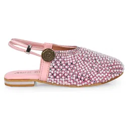 Mine Sole Pearl Detailed Half Cut Sandals - Pink image 5