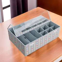 Aura Grey Set of 3 Reusable Drawer Organiser Organisers image 2