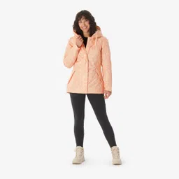 quechua Women’s waterproof hiking jacket -10°C NH500 - Beige image 2