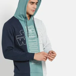Octave Multi Regular Fit Colour Block Hooded Sweatshirt image 4