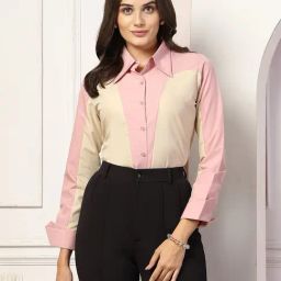 Style Quotient Beige Color-Block Shirt-picture-46