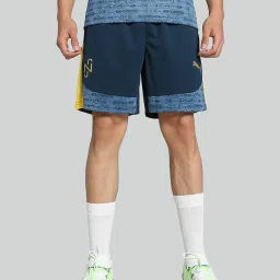 Puma Blue Regular Fit Printed Sports Shorts image 1