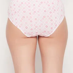 Clovia White Printed Hipster Panty image 2