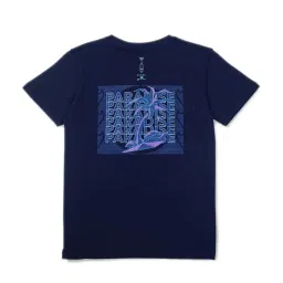Gini & Jony Kids Navy Printed T-Shirt image 1