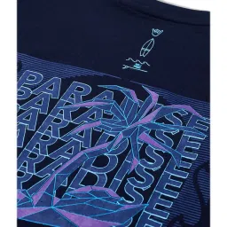 Gini & Jony Kids Navy Printed T-Shirt image 3