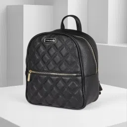 Van Heusen Black Quilted Backpack image 1