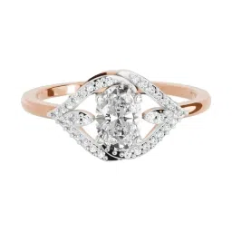 Sparkles Lab Grown Diamond 14k (585) Rose Gold Ring for Women image 1