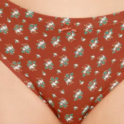 Amante Multicolor Cotton Printed Bikini Panty (Pack of 3) image 5