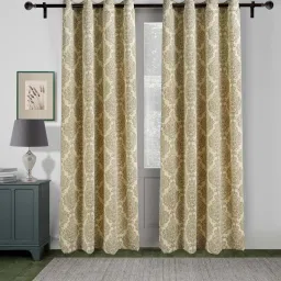 Swayam Sigma 9 ft. Eyelets Long Door Curtains - Set of 2 image 2