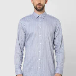 SELECTED HOMME Light Blue Cotton Regular Fit Striped Shirt image 1