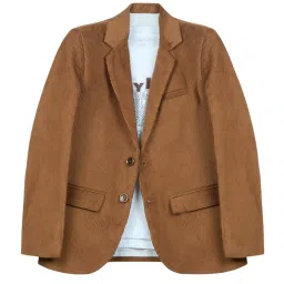 Charchit Boys Rust Cotton Comfort Fit Blazer with T-Shirt image 1