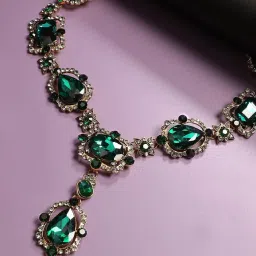 Sohi Multicolour Designer Statement Stones Necklace image 1