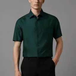 Louis Philippe Green Regular Fit Shirt image 1