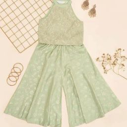 Akkriti by Pantaloons Girls Pastel Green Embellished Clothing Sets-picture-19