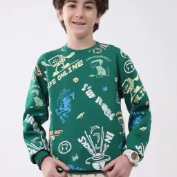 Monte Carlo Boys Green Printed Sweatshirt-picture-32