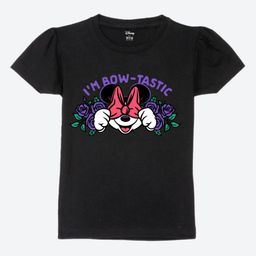 Wear Your Mind Girls Minnie Mouse Graphic Printed Round Neck Cotton T-shirt-picture-21