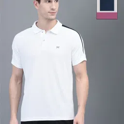 Force NXT Bright White & Blue Regular Fit Sports Polo - Pack Of 2 image 1