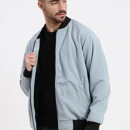 SHOWOFFFF Men Acrylic Windcheater Bomber Jacket image 4
