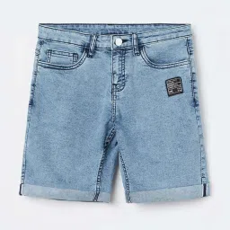 Fame Forever by Lifestyle Boys Blue Cotton Solid Shorts image 1