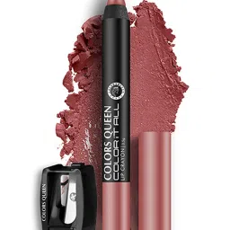 Colors Queen Color It All Lip Crayon Lipstick with Sharpener 06 Nude It - 3.5 gm image 1