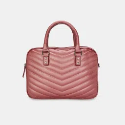 Forever Glam by Pantaloons Metallic Pink Solid Medium Handheld Handbag image 2