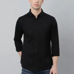 Dennis Lingo Black Cotton Slim Fit Shirt-picture-14