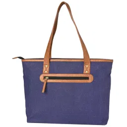 Mona B Oasis Navy Printed Large Laptop Tote Handbag image 2