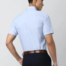 Van Heusen Blue Cotton Regular Fit Shirt image 2