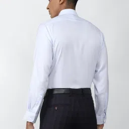 Van Heusen Blue Cotton Regular Fit Self Pattern Shirt image 2