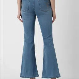 Van Heusen Blue Cotton Mid Rise Bootcut Jeans image 2