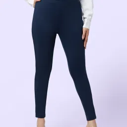 YU by Pantaloons Navy High Rise Tights image 2