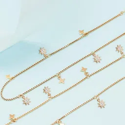 Zavya 92.5 Sterling Silver Anklet for Women - Pair of 2 image 2