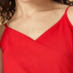 YU by Pantaloons Red Assymetric Dress image 2