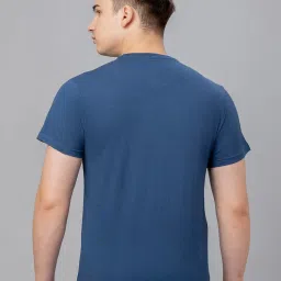 Globus Navy Regular Fit Printed Cotton Crew T-Shirt image 2