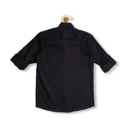 Cavio Kids Black Cotton Sequence Shirt image 2