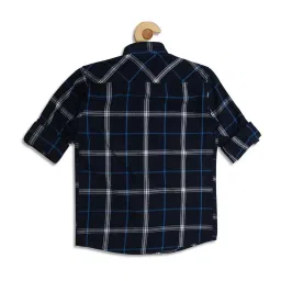 Cavio Kids Blue Cotton Chequered Shirt image 2