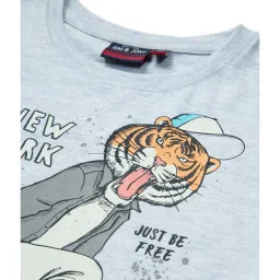 Gini & Jony Boys Grey Printed T-Shirt image 3