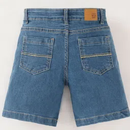 Ed-a-Mamma Kids Blue Cotton Regular Fit Shorts image 2
