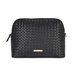 Forever Glam by Pantaloons Black Woven Medium Cross Body Bag image 2