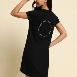 Van Heusen Black Printed Sleep Tee image 2