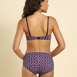 Van Heusen Purple Floral Print T-Shirt Bra image 2