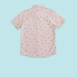 Pantaloons Junior Peach Cotton Printed Shirt image 2