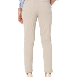 Smarty Pants Cream Straight Fit Trousers image 2