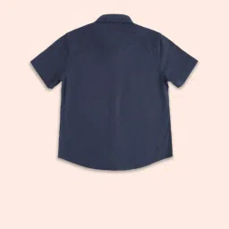 Pantaloons Junior Navy Cotton Regular Fit Shirt image 2