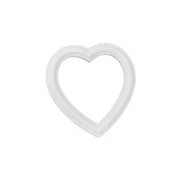 Nestasia Premium Quality White Pvc Framed Heart-Shaped Large Desk Mirror I Perfect For Modern Desk image 2
