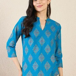 Anouk Rustic Women Ethnic Motifs Printed V-Neck Pure Cotton Kurti-picture-33
