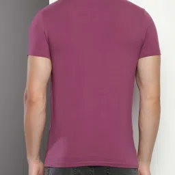 Calvin Klein Amaranth Cotton Slim Fit Logo Printed T-Shirt image 2