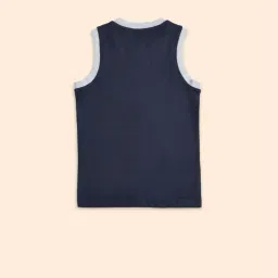 Pantaloons Junior Navy Cotton Printed T-Shirt image 2